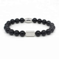 Black Agate braided bead bracelet
